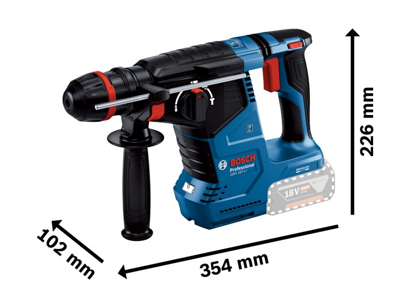 Akumulatorsko vrtalno kladivo Bosch z vpenjalno glavo ONECHUCK GBH 187-LI, 0611923121